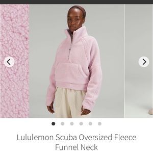 Lululemon scuba hoodie fleece pink peony xs/s